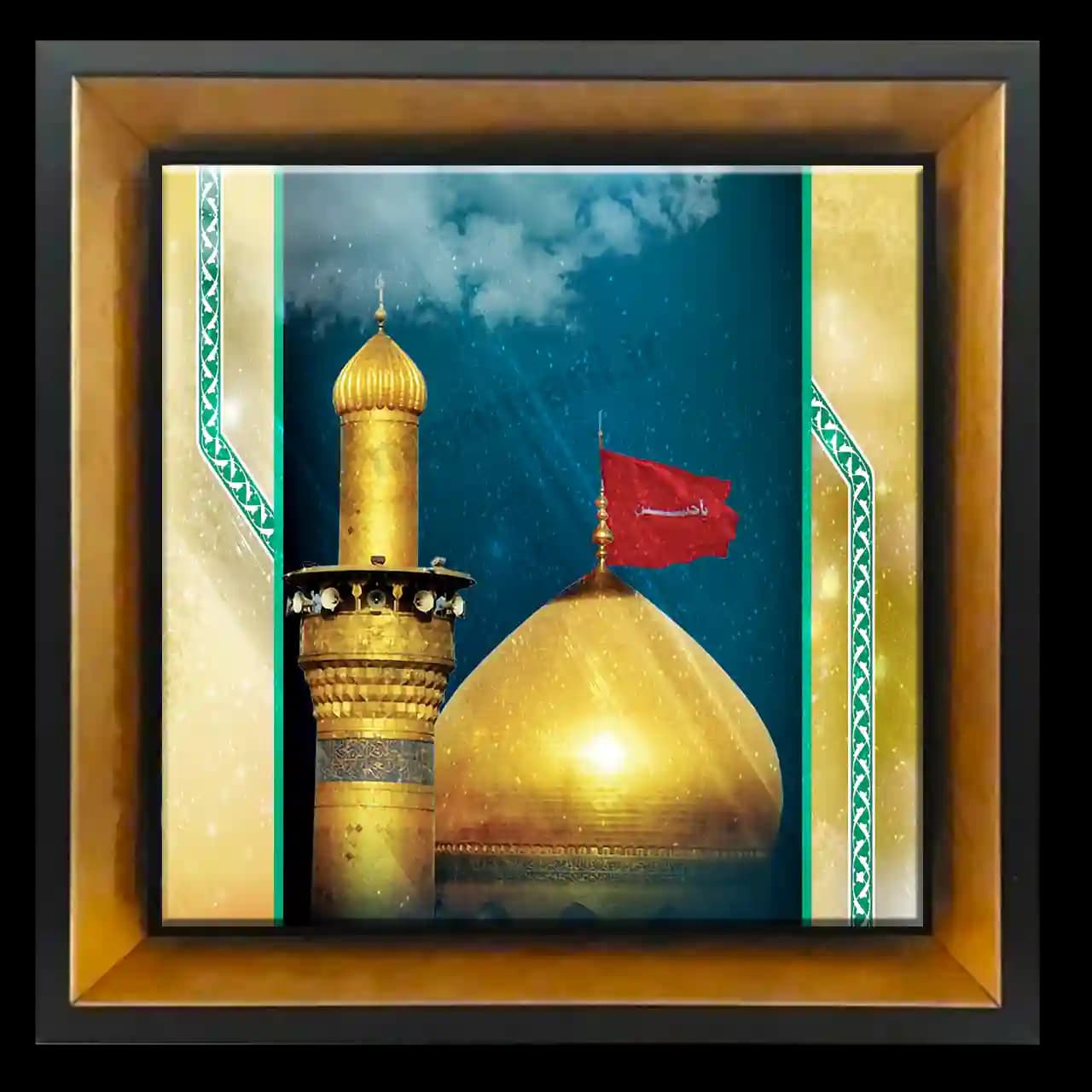 تابلو کاشی گنبد امام حسین مدل 2F 34