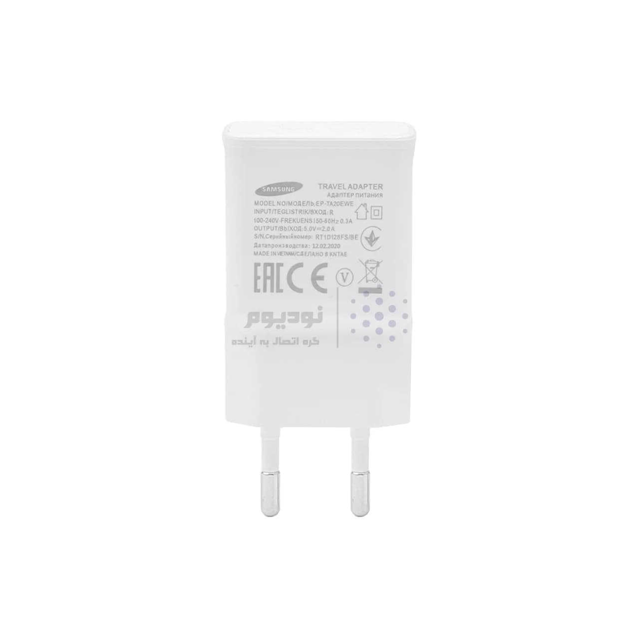 شارژر دیواری تک پورت Samsung مدل EP-TA50EWE – سفید – ASP (گارانتی شش ماهه آروین) — تصویر ۵