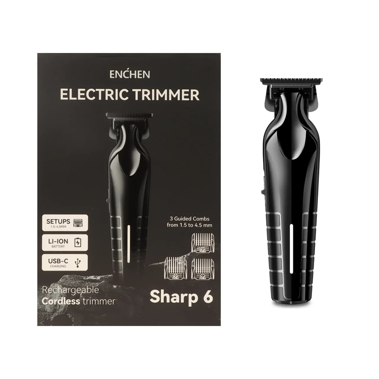 ماشین اصلاح Enchen مدل Sharp 6 – مشکی (گارانتی یکساله شرکتی) — تصویر ۹