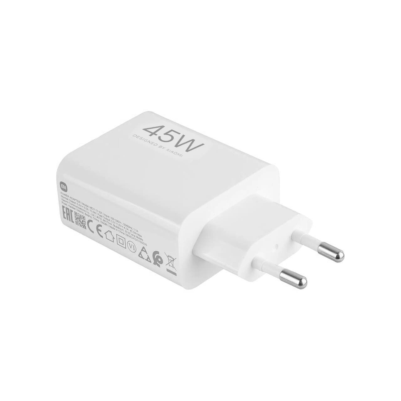 شارژر دیواری فست سرکارتنی تک پورت Xiaomi مدل MDY-17-EF 45W به همراه کابل شارژ Type-C – سفید (گارانتی شش ماهه نیکان همراه) — تصویر ۳