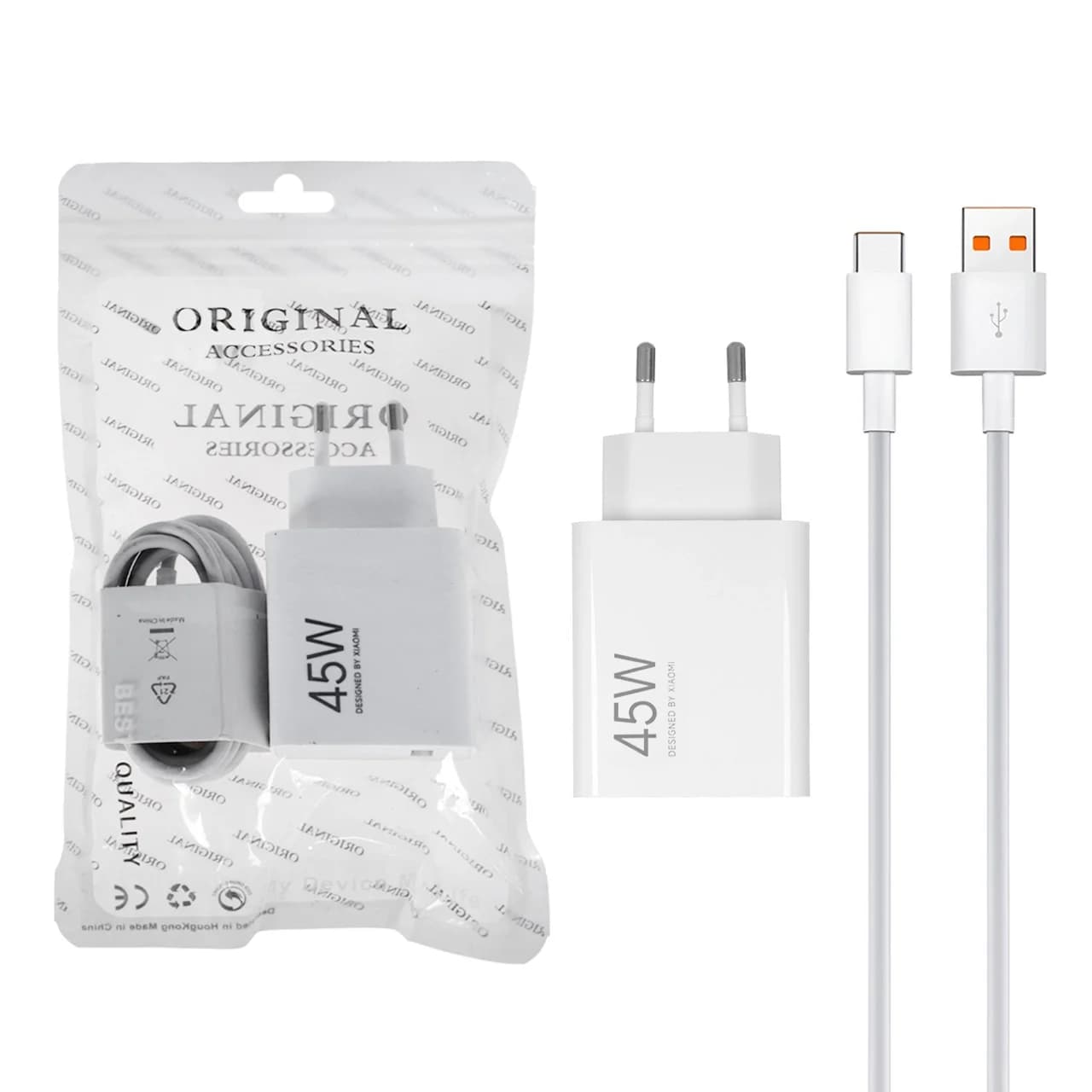شارژر دیواری فست سرکارتنی تک پورت Xiaomi مدل MDY-17-EF 45W به همراه کابل شارژ Type-C – سفید (گارانتی شش ماهه نیکان همراه) — تصویر ۴
