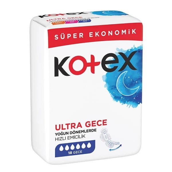 نوار بهداشتی kotex ویژه شب مدل ULTRA
