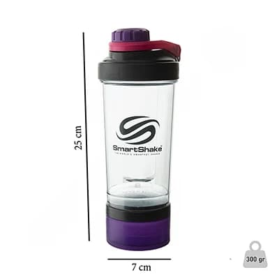 قمقمه شیکر ورزشی 500 سی سی سه تکه Smart Shake — تصویر ۷