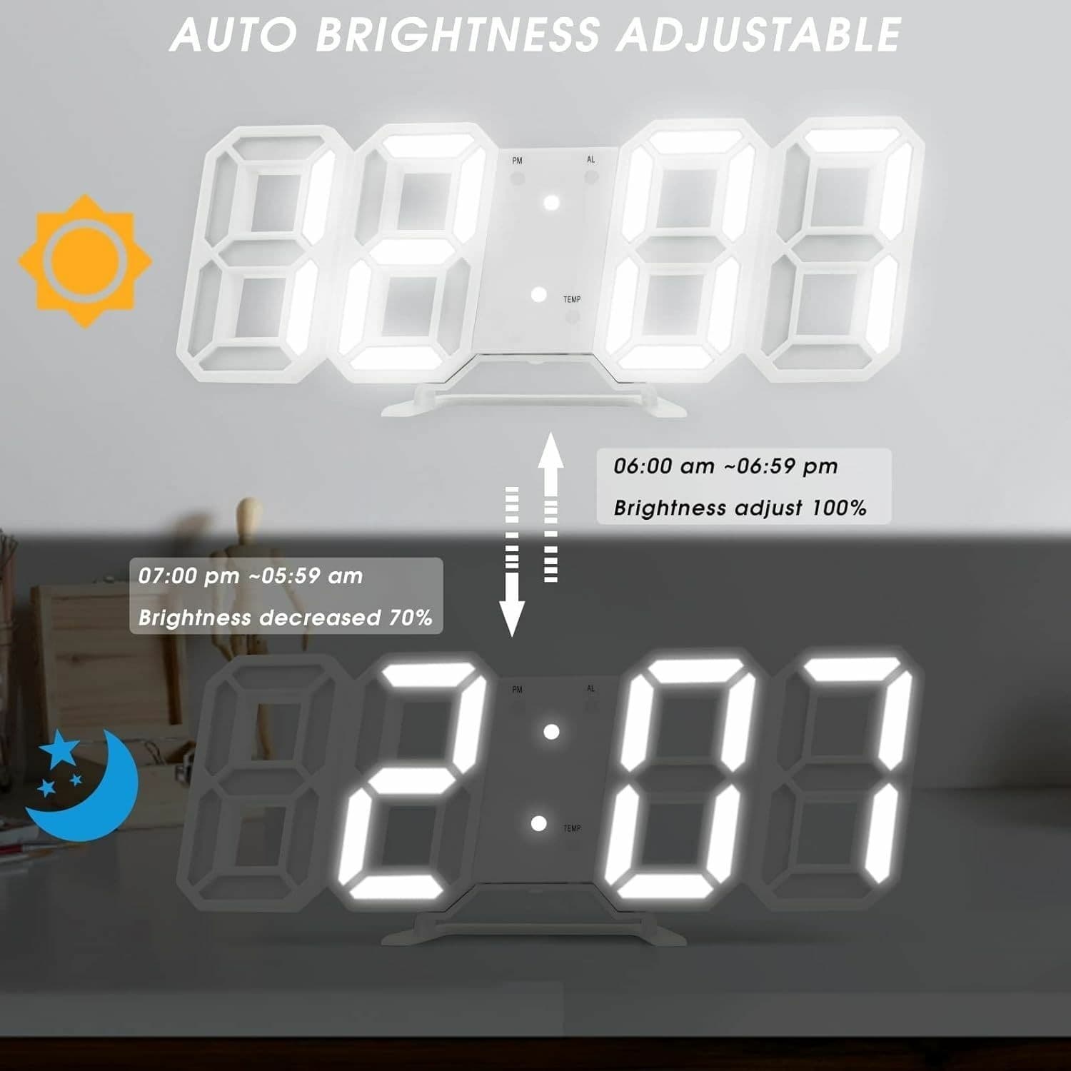 ساعت دیجیتال سه بعدی — تصویر ۳