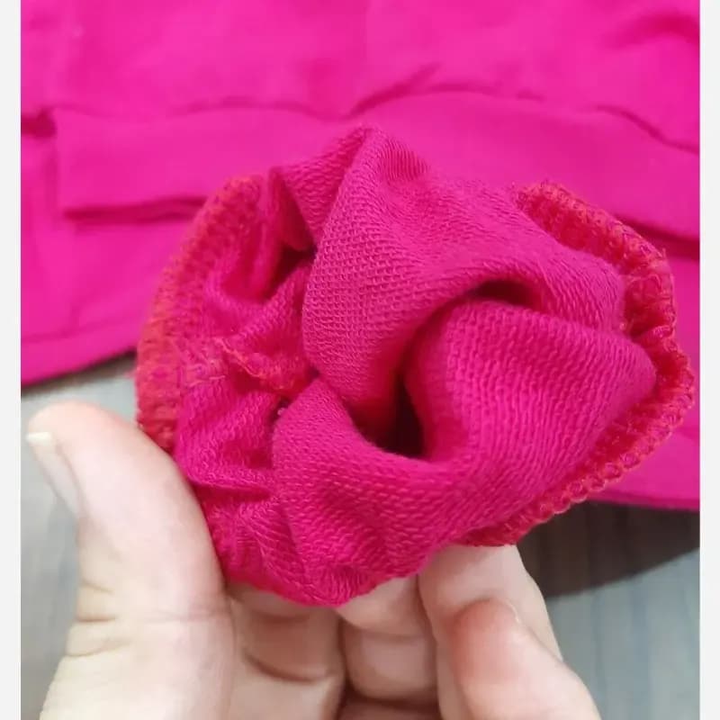 بلوز شلوار دورس بچگانه گلبهی و یاسی سایز 35 تا 45 — تصویر ۱۱