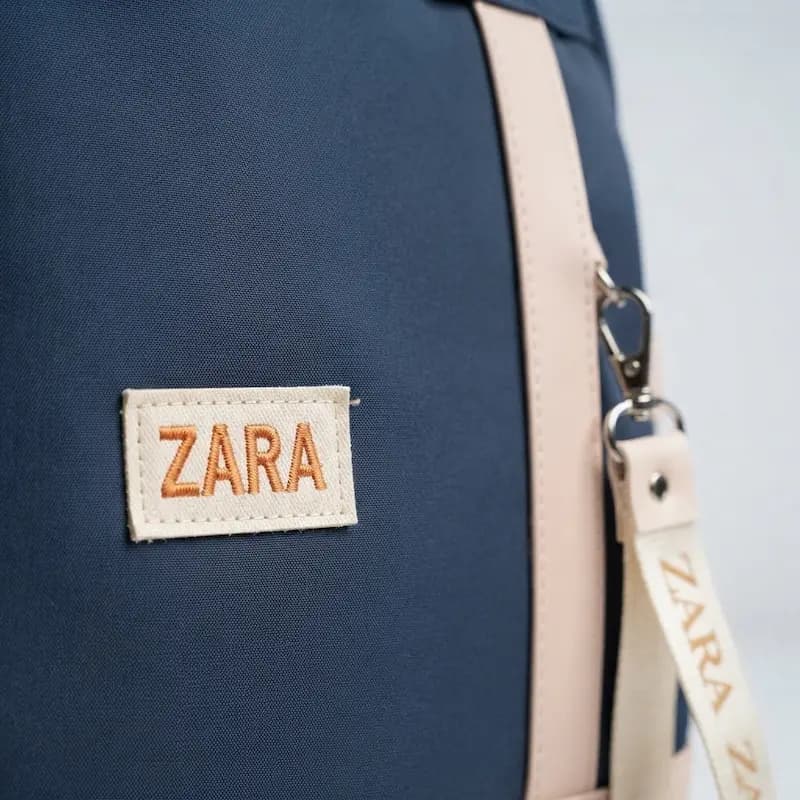 کوله پشتی دخترانه دانشجویی دو کاره ZARA رنگ سورمه ای کد 10258 — تصویر ۲