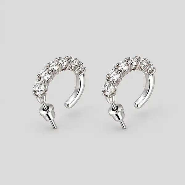 گوشواره حلقه ای نگینی — تصویر ۳