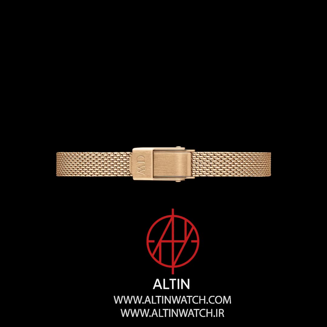 ساعت مچی زنانه دنیل ولینگتون (Daniel Wellington) مدل DW00100651 (کالکشن Quadro، قاب چهارگوش رزگلد، بند حصیری) — تصویر ۳