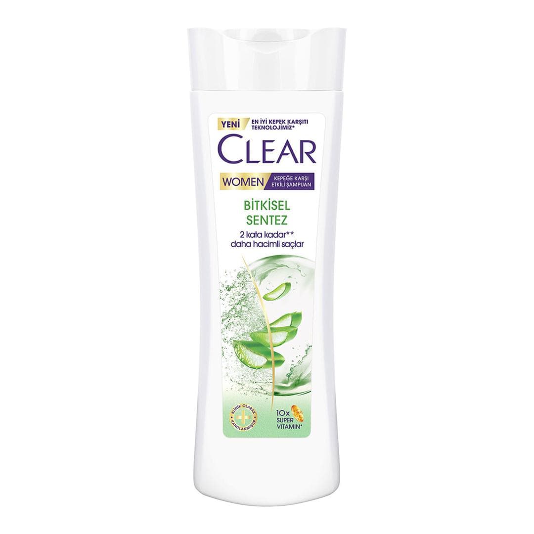 شامپو ضد شوره زنانه گیاهی کلییر مدل Bitkisel Sentez حاوی آلوئه ورا 350 میل clear