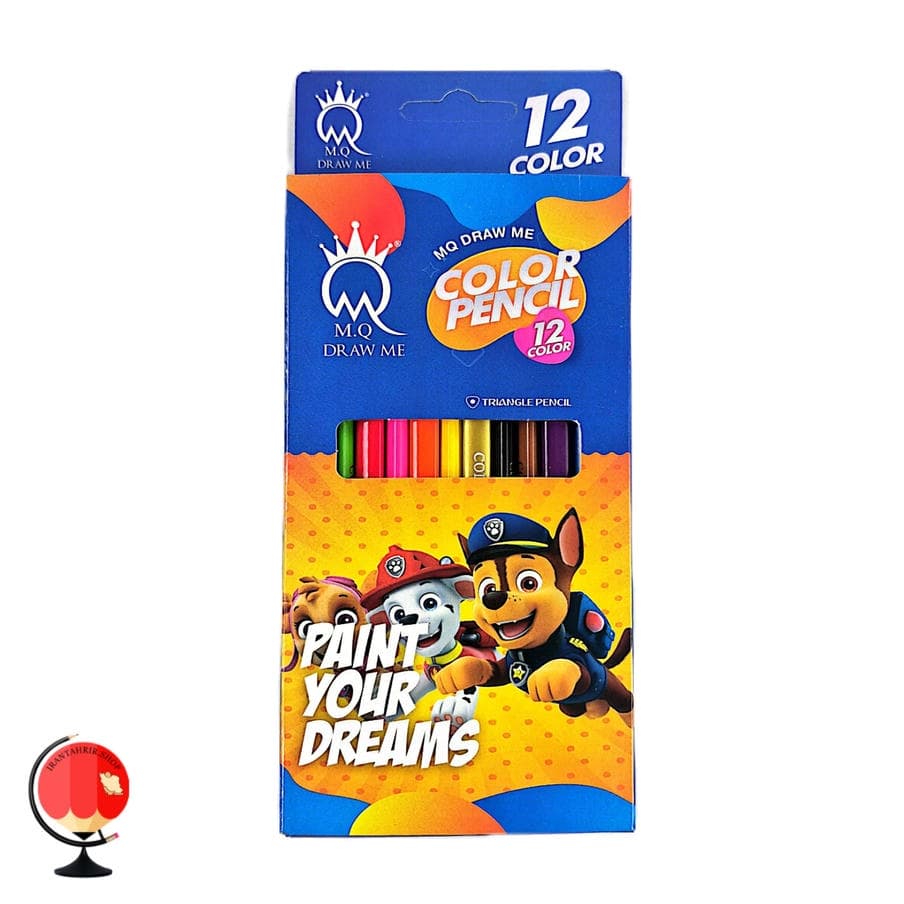 مداد رنگی 12 رنگ ام کیو MQ مثلثی