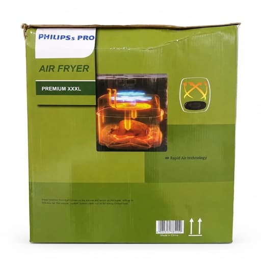 سرخ کن هواپز 15 لیتری لمسی دو 2 المنت بدون روغن 3000 وات صفحه تخت فیلیپس مدل PHILIPS PH-1897 بزرگ سرخکن همراه سبد جدا شو — تصویر ۳