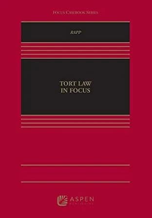 و دانلود نسخه کامل کتاب زبان اصلی Tort Law in Focus (Aspen Casebook Series) PDF | دانلود کتاب خارجی