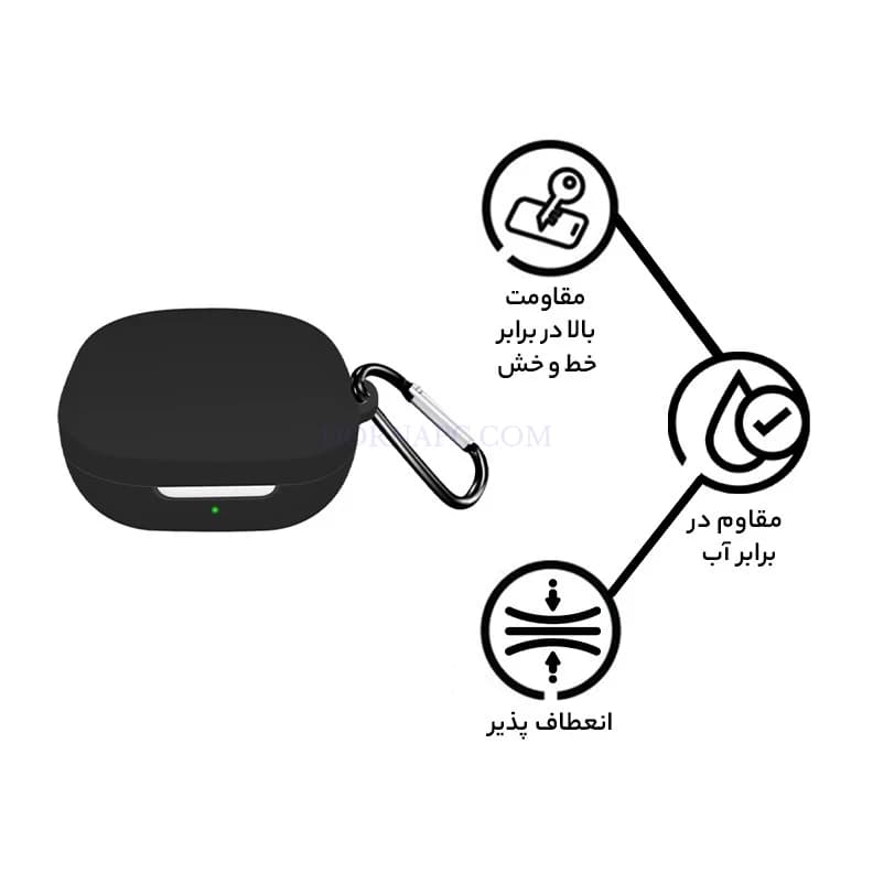 کاور QCY T13 ANC2 سیلیکونی | محافظ کیس ایرپاد — تصویر ۳