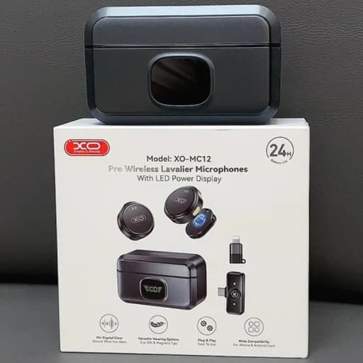 میکروفون بی‌ سیم یقه‌ ای XO مدل MC12 — تصویر ۴