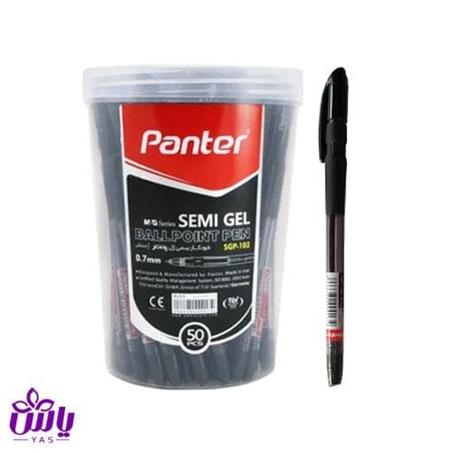 خودکار مشکی گریپ دار پنتر مدل SGP-102 نوک 0.7