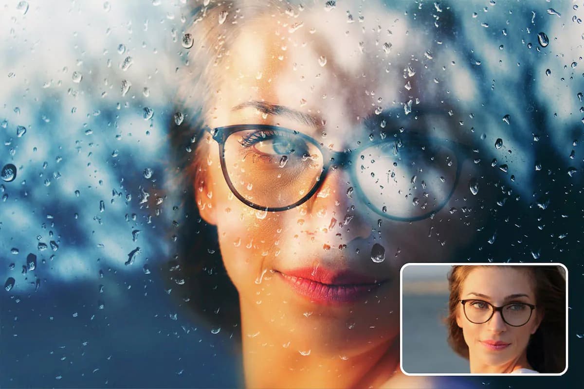 اکشن فتوشاپ افکت قطرات باران روی شیشه — تصویر ۳