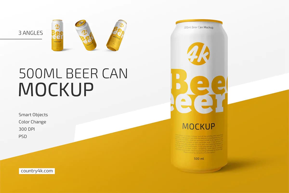 موکاپ قوطی نوشیدنی 500ml