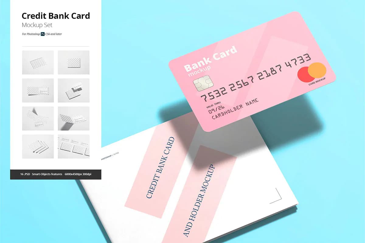 موکاپ کارت بانکی و کردیت کارت