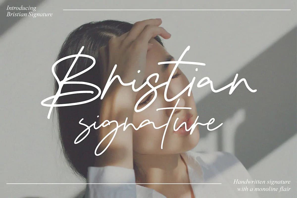 فونت دستنویس سبک امضا شیک Bristian