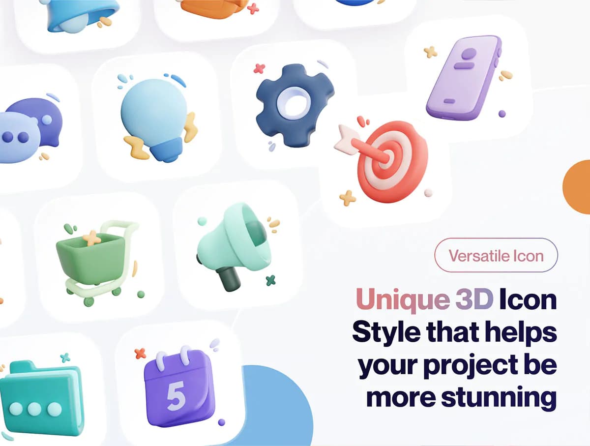 20 آیکون رابط کاربری 3D — تصویر ۲