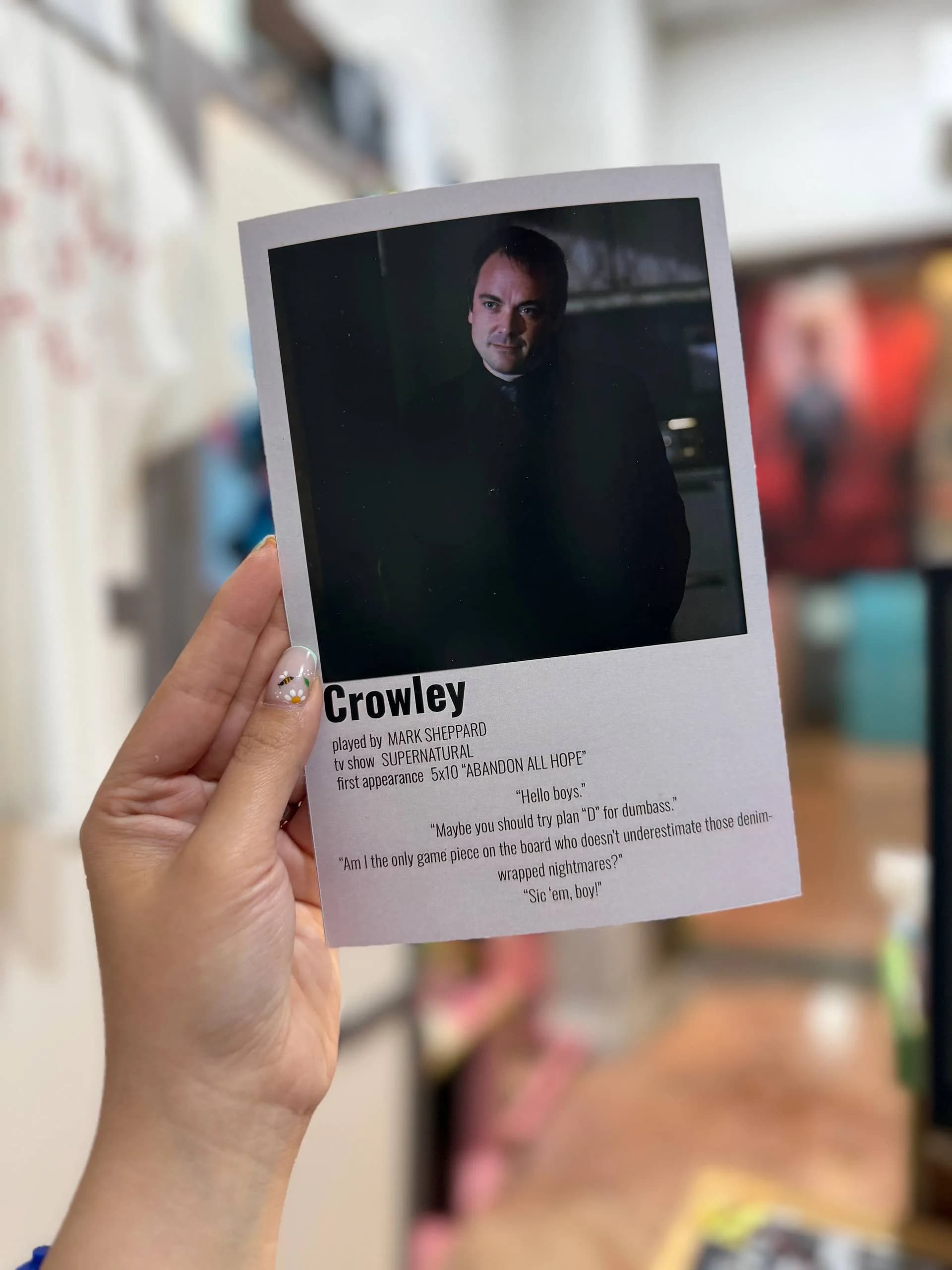 پوستر طرح فتوکارت سریال سوپرنچرال Supernatural Crowley — تصویر ۲