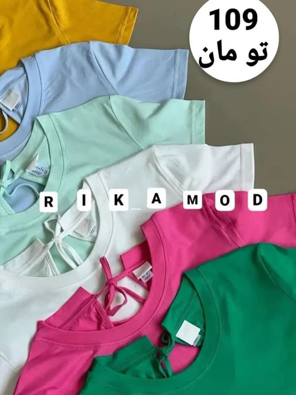 تیشرت دخترونه مدل پشت گره دار
