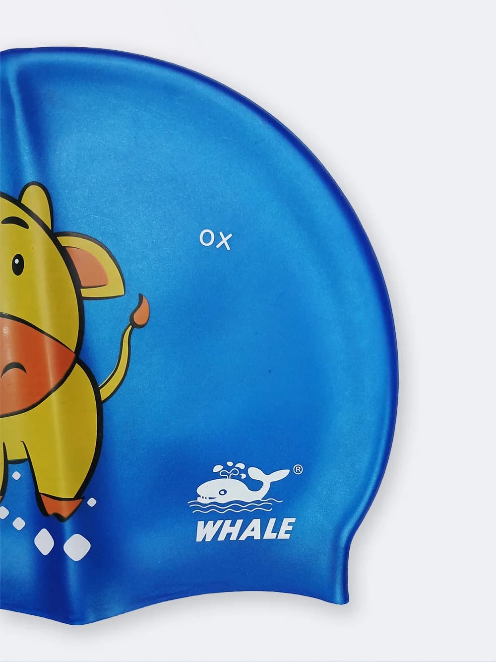 کلاه شنا بچگانه اورجینال وال ( Whale ) آبی رنگ با طرح گاو از جنس سیلیکونی نرم — تصویر ۳