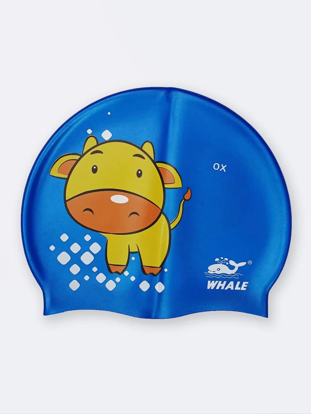 کلاه شنا بچگانه اورجینال وال ( Whale ) آبی رنگ با طرح گاو از جنس سیلیکونی نرم — تصویر ۲