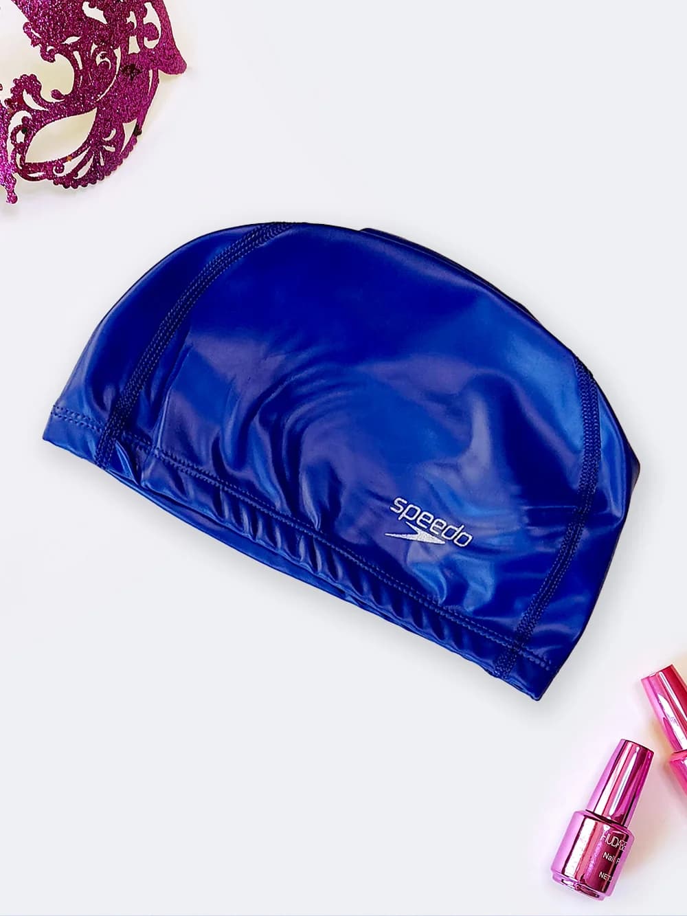 کلاه استخر و شنای زنانه و مردانه فومی مارک اسپیدو ( Speedo ) به رنگ آبی کاربنی