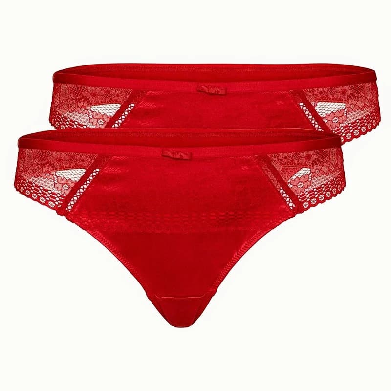 شورت زنانه اسمارا مدل SPITZEN STRINGS مجموعه 2 عددی