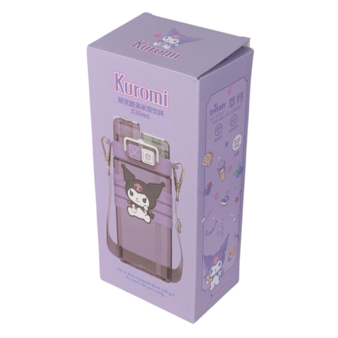 قمقمه دو حالته شفاف طرح کرومی مدل XO گنجایش 520ml کد 4124 — تصویر ۳