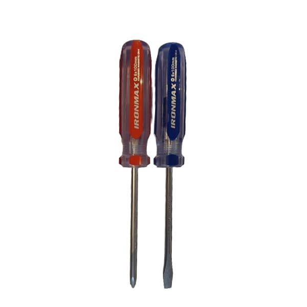 پیچگوشتی آیرون مکس مدل چهار سو و دوسو سایز 5×100 میلیمتر بسته 2 عددی