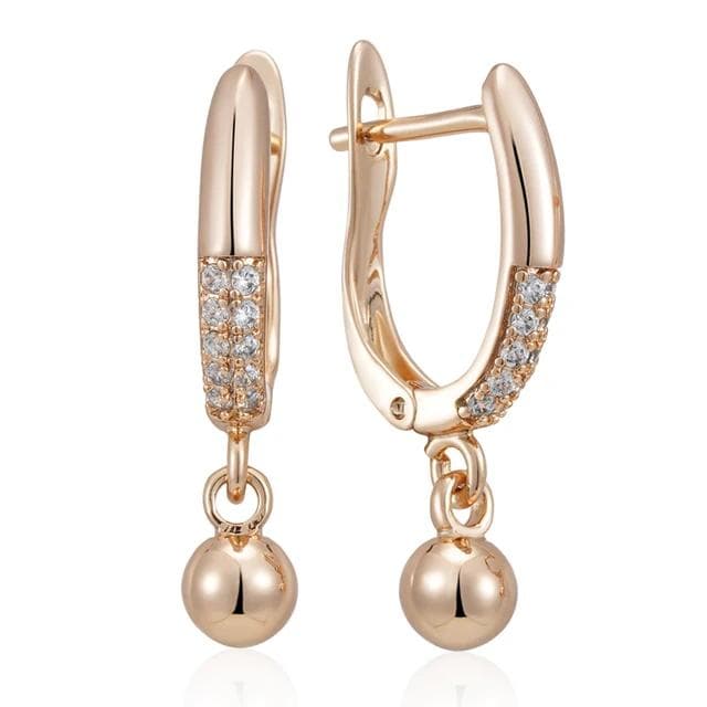 گوشواره زنانه ژوپینگ مدل آویز گوی کد ZG2031