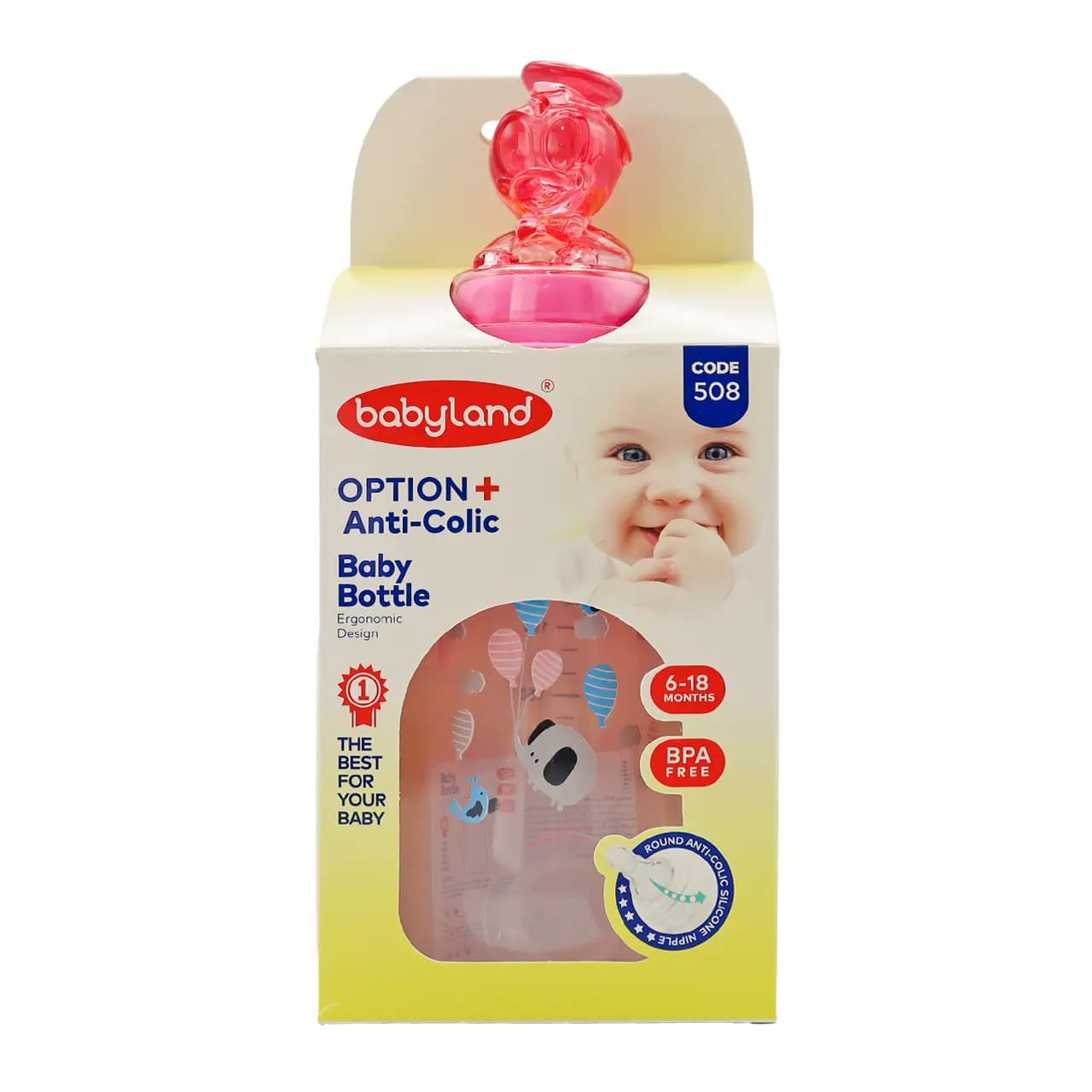 شیشه شیر کودک آنتی کولیک کد 508 بیبی لند