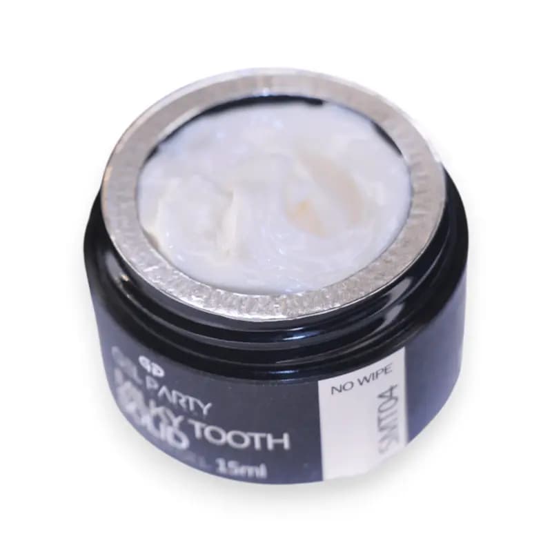 سالید بیلدر ژل ناخن ژل پارتی GEL PARTY کد SMT04 سفید شیری ۱۵ میل — تصویر ۲