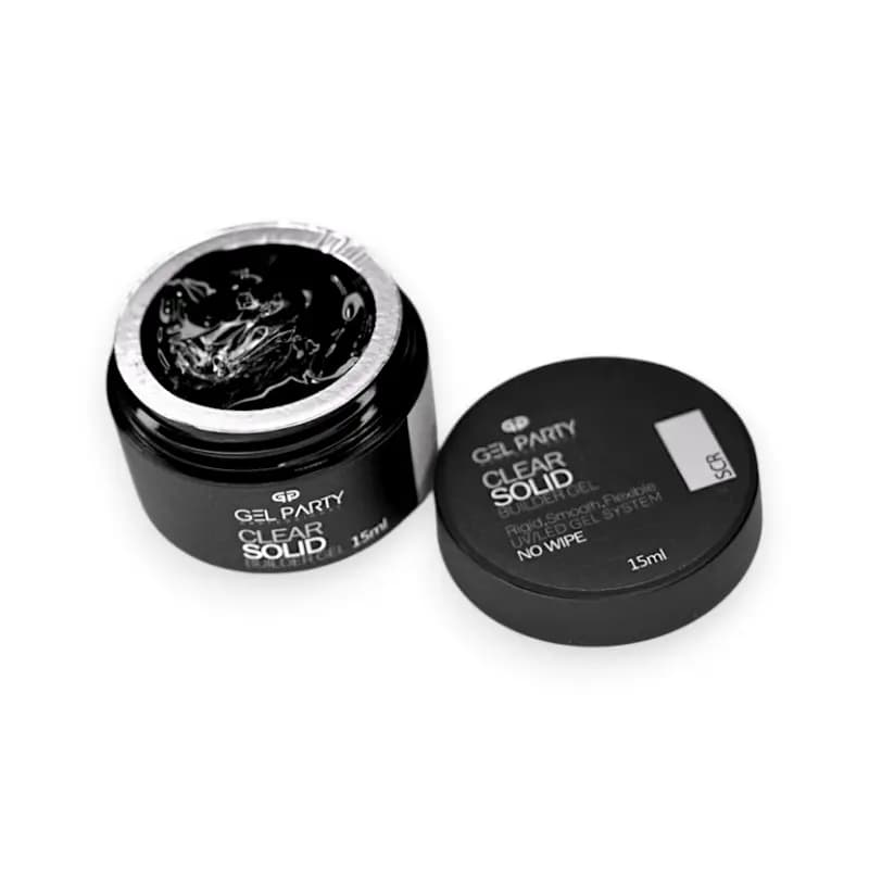 سالید بیلدر ژل ناخن ژل پارتی GEL PARTY رنگ کلیر شفاف ۱۵ میل کد SCR — تصویر ۲