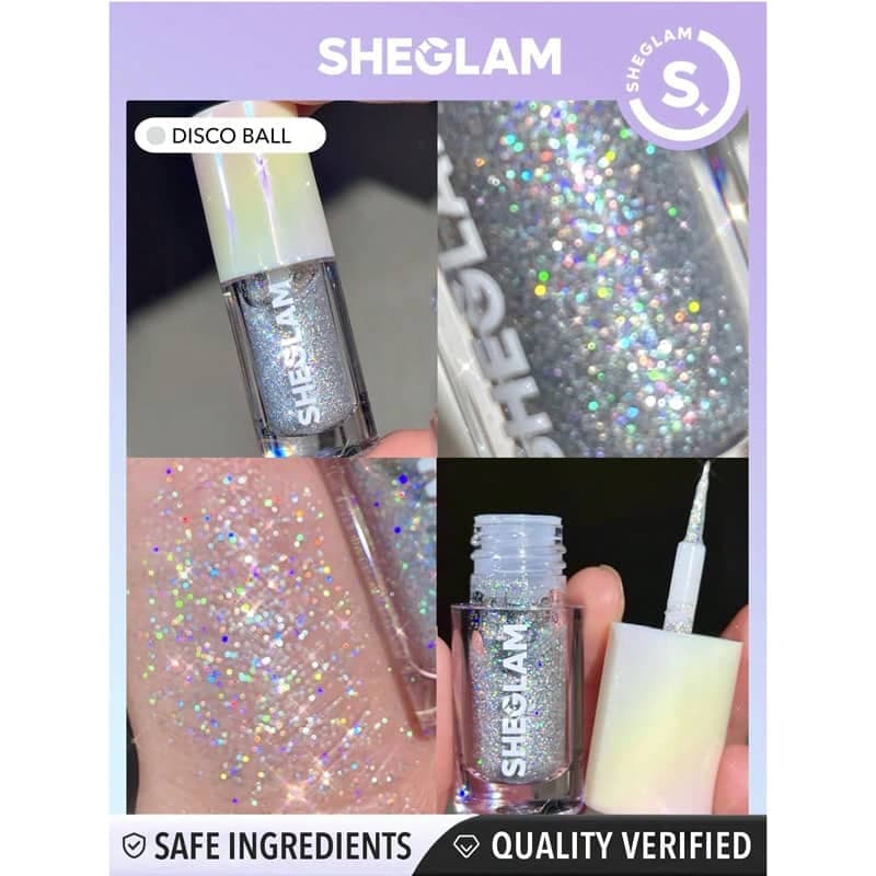 خط چشم گلایتری شیگلم SHEGLAM مدل Insta-Party رنگ Disco Ball — تصویر ۲