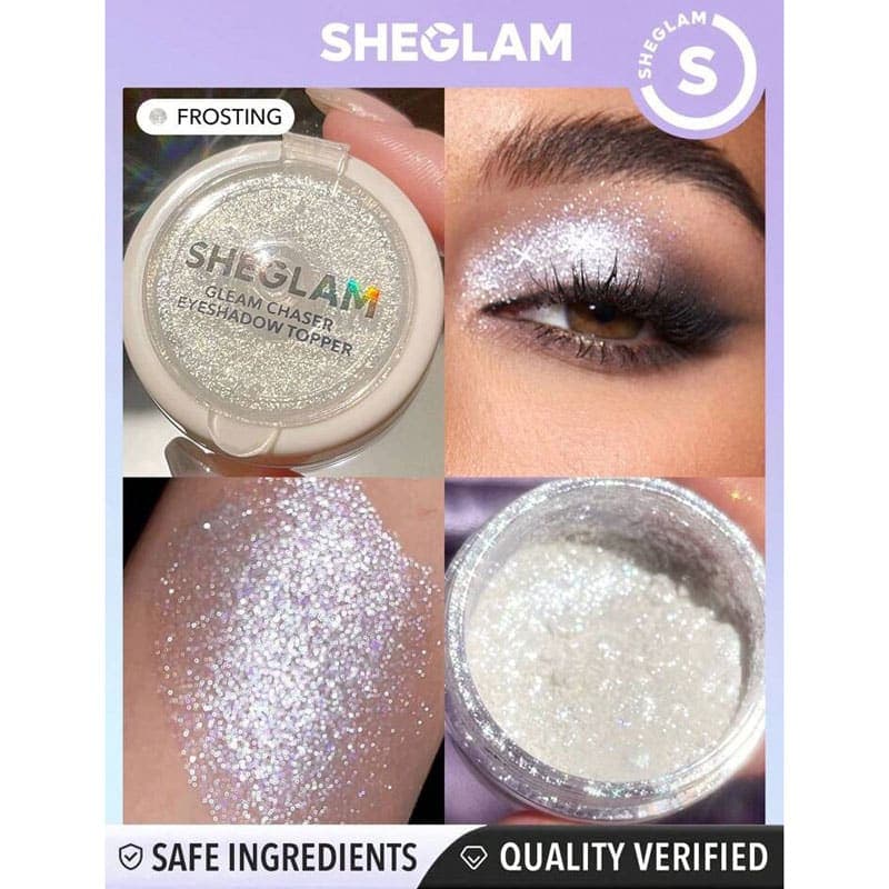 تاپر سایه چشم شاین شیگلم Sheglam مدل Gleam Chaser رنگ Frosting — تصویر ۲