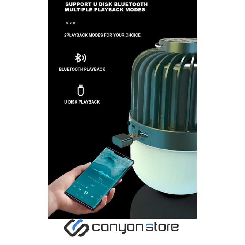 چراغ چادر و اسپیکر شارژی – HS-LY01-V1 Speaker Light — تصویر ۳