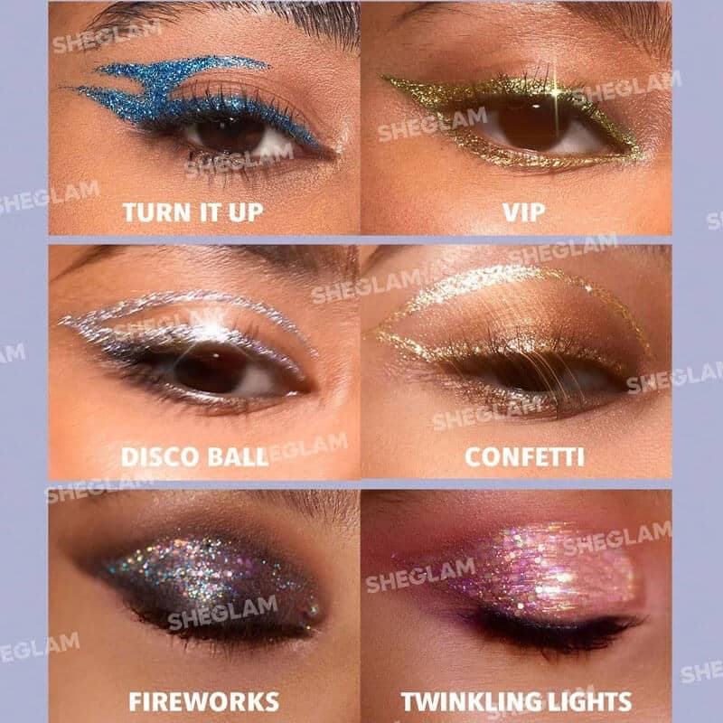 خط چشم گلایتری شیگلم SHEGLAM مدل Insta-Party رنگ Confetti — تصویر ۴