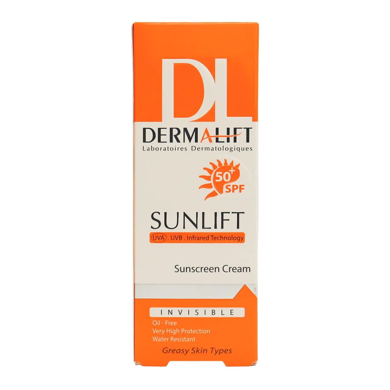 کرم ضد آفتاب بی رنگ پوست چرب سان لیفت درمالیفت SPF50+