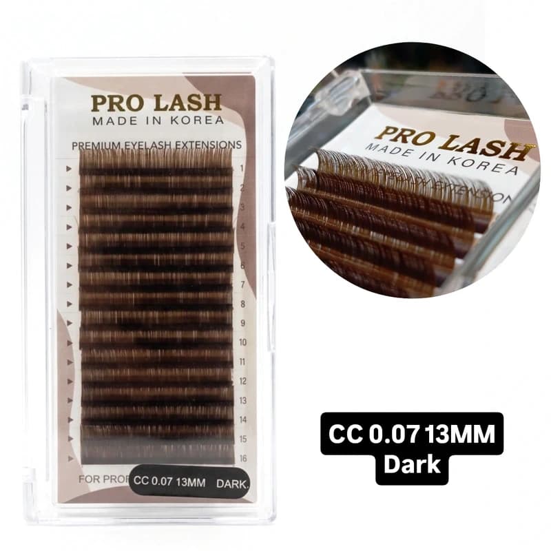 پالت مژه اکستنشن قهوه ای پرولش PROLASH DARK CC-0.07-13mm