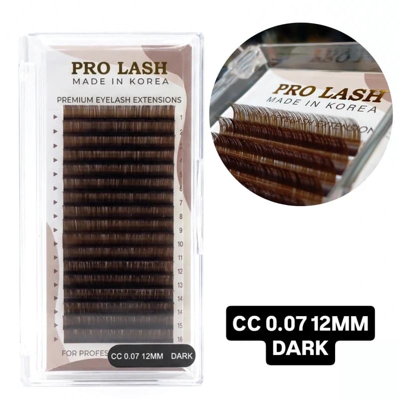 پالت مژه اکستنشن قهوه ای پرولش PROLASH DARK CC-0.07-12mm