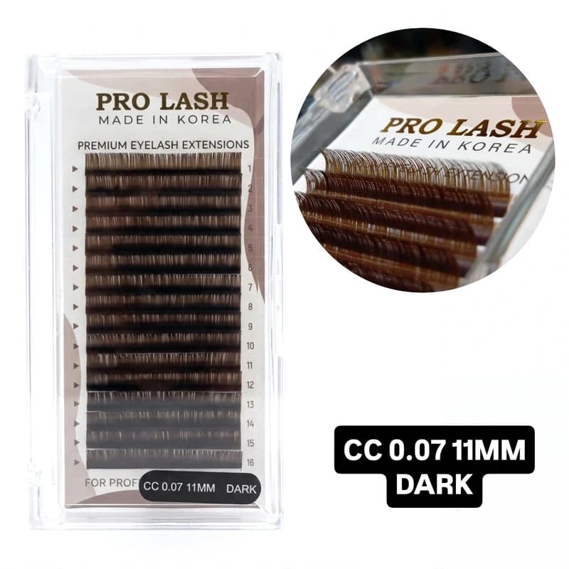 پالت مژه اکستنشن قهوه ای پرولش PROLASH DARK CC-0.07-11mm