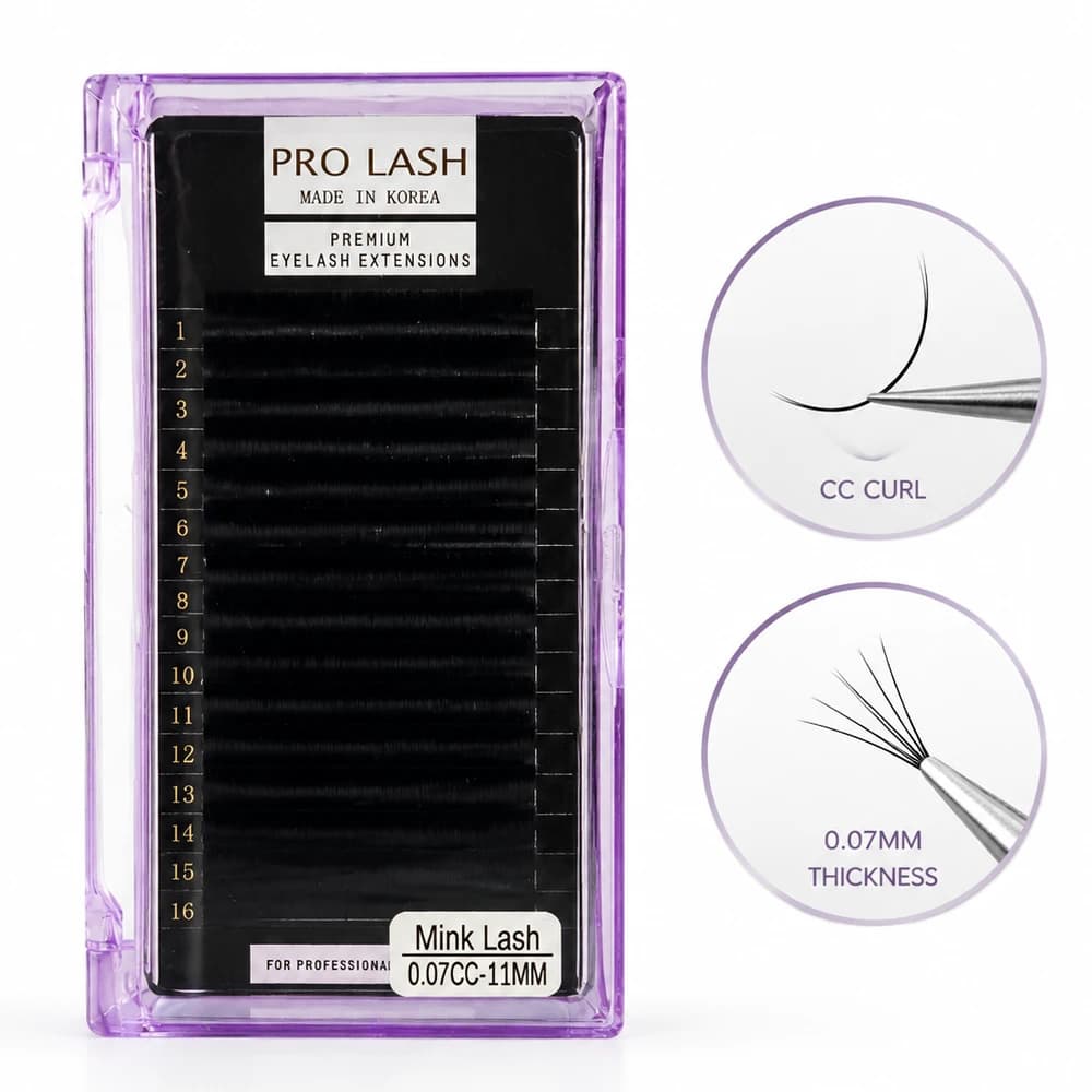 پالت مژه والیوم پرولش Pro Lash Mink Lash 0.07 CC-11mm