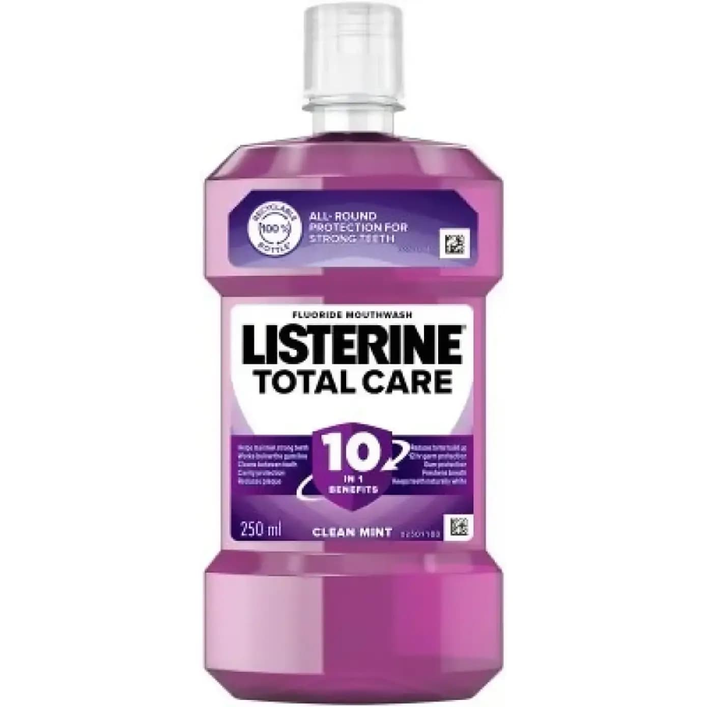 دهان شویه لیسترین Listerine سری Total Care مدل Clean Mint حجم 250 میل — تصویر ۲
