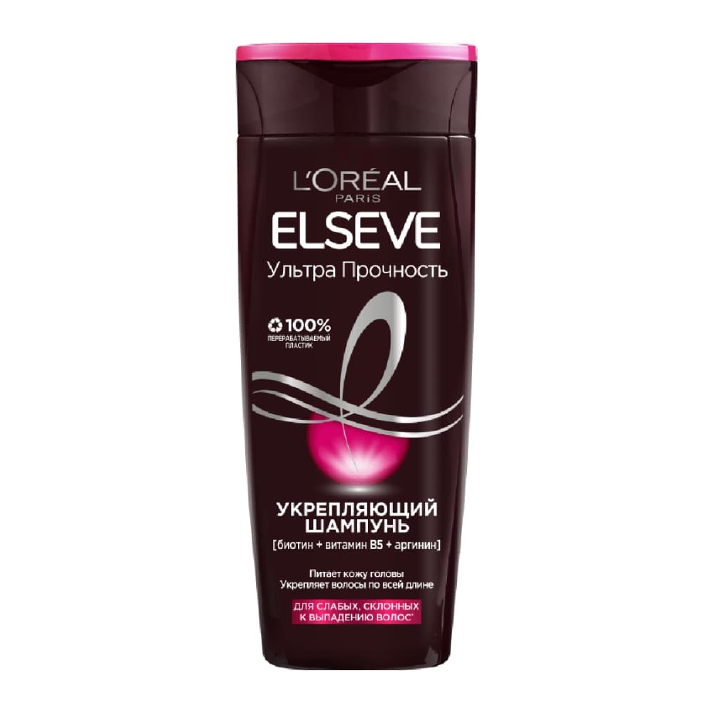 شامپو تقویت کننده مو لورال LOreal سری Elseve مدل Ultra Strength حاوی آرگان حجم 400 میل