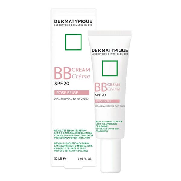 BB کرم درماتیپیک مناسب پوست چرب و مختلط رنگ رز بژ SPF20 حجم 30 میل