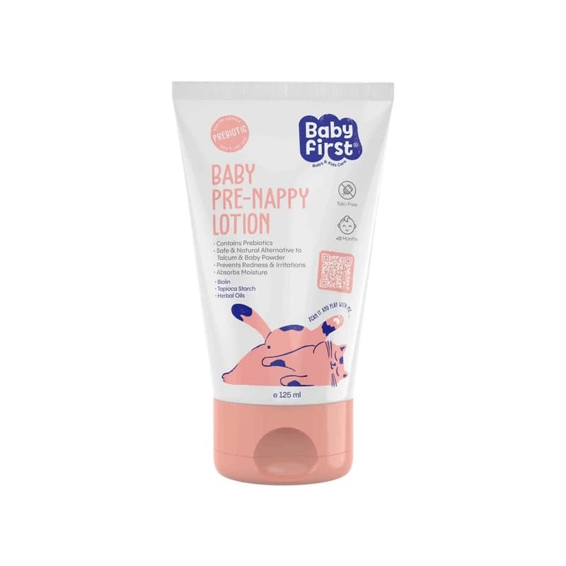 لوسیون محافظ پای کودک بیبی فرست مدل Pre Nappy حجم ۱۲۵ میلی‌لیتر