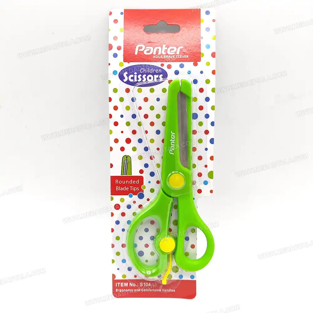 قيچي کودک تيغه فلزي سر گرد پنتر Panter Children Scissors S104 — تصویر ۲